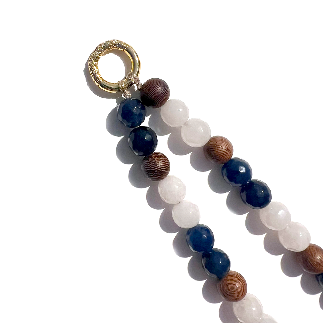 MULTIWAY Natural Gemstone & Wood Mindfulness 33 Prayer Bead Wristlet