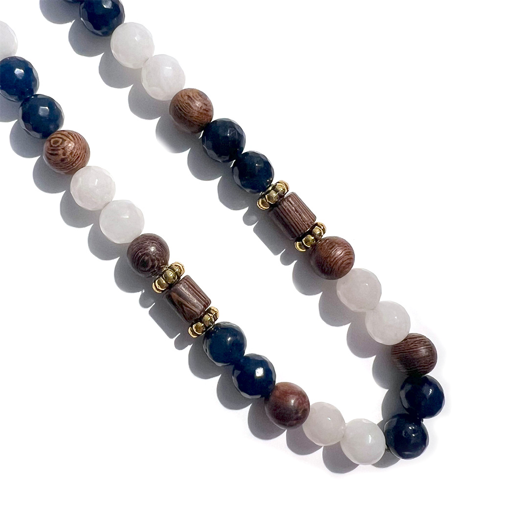 MULTIWAY Natural Gemstone & Wood Mindfulness 33 Prayer Bead Wristlet