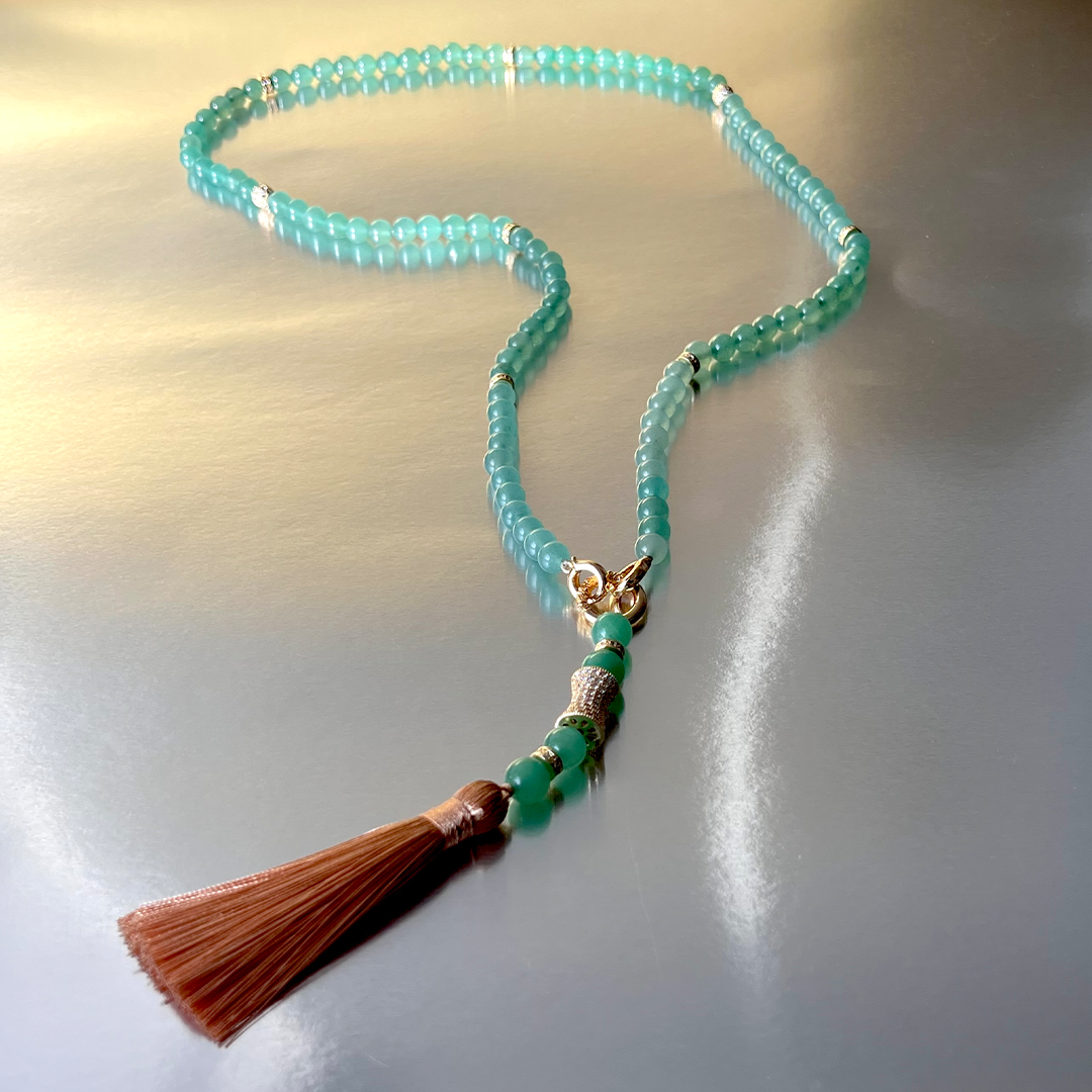 MultiWay Natural Aventurine Mindfulness 99 Bead Necklace