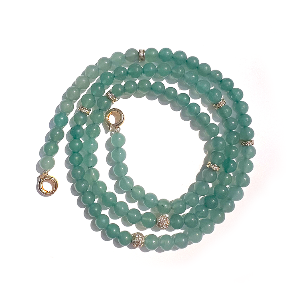 MultiWay Natural Aventurine Mindfulness 99 Bead Necklace