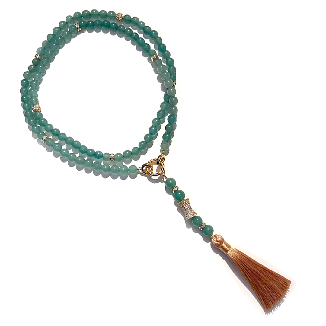 MultiWay Natural Aventurine Mindfulness 99 Bead Necklace