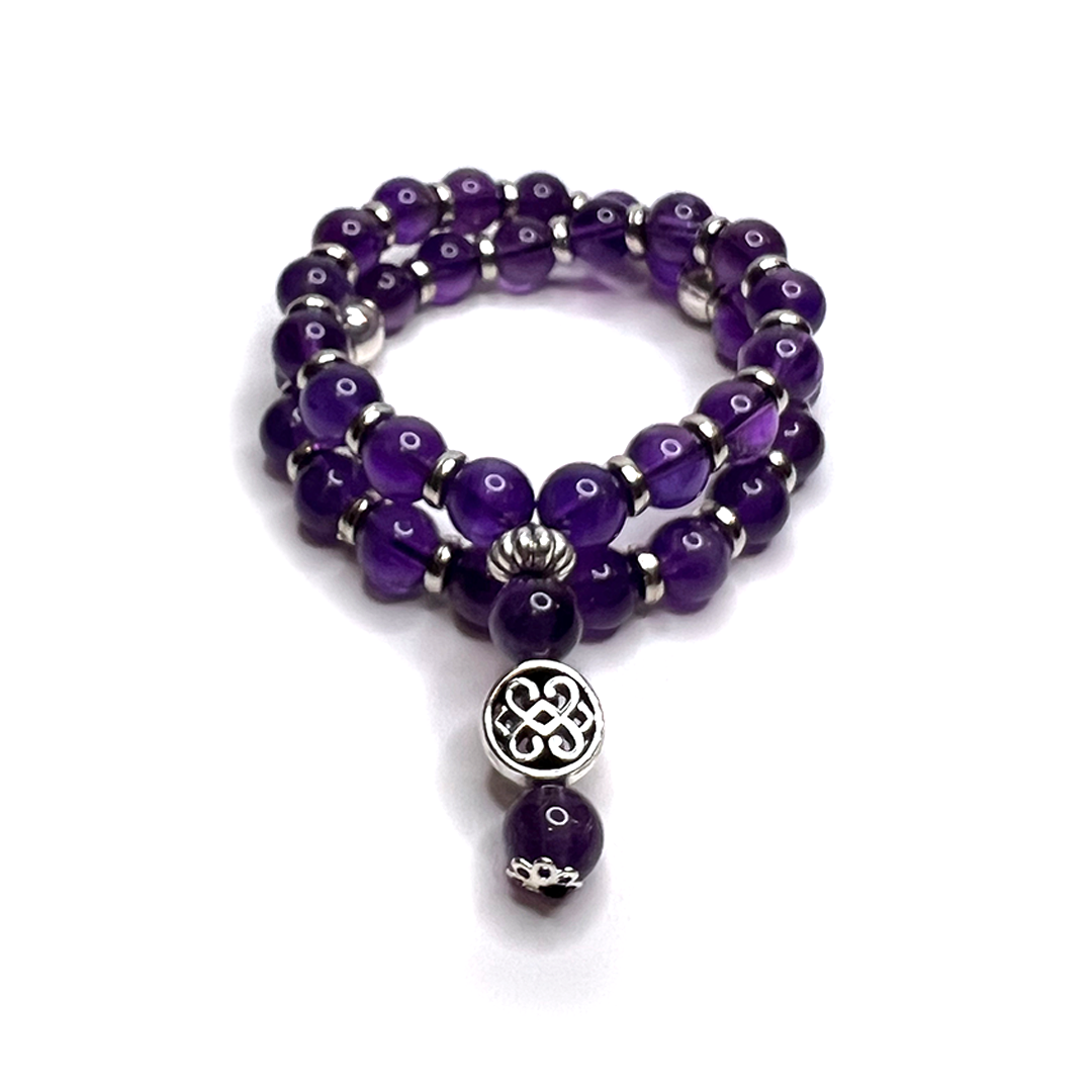 Amethyst Meditation Bead Bracelet