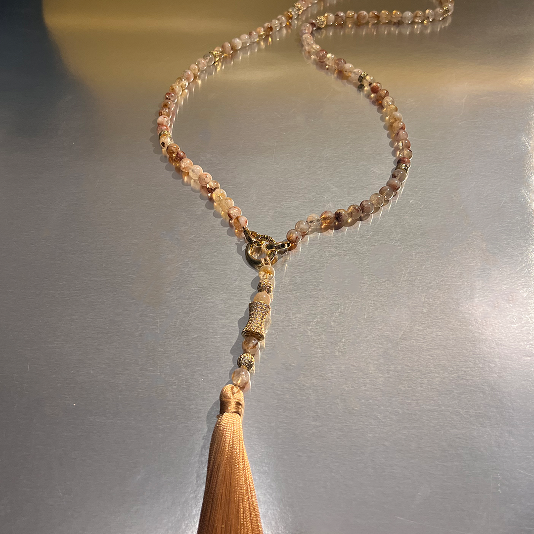MultiWay Natural Citrine Mindfulness 99 Bead Necklace