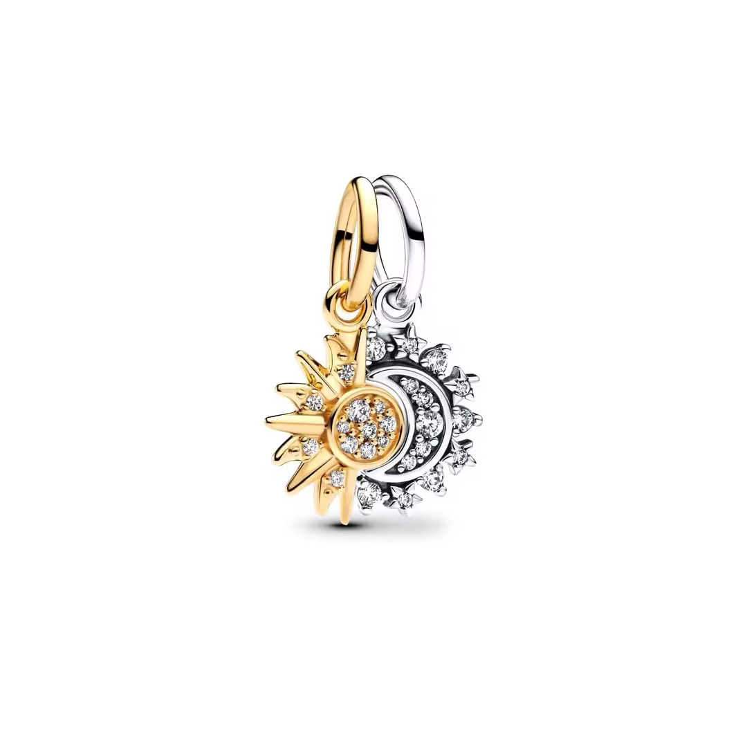 Celestial Sun & Moon Charm Set - Cosmic Alignment