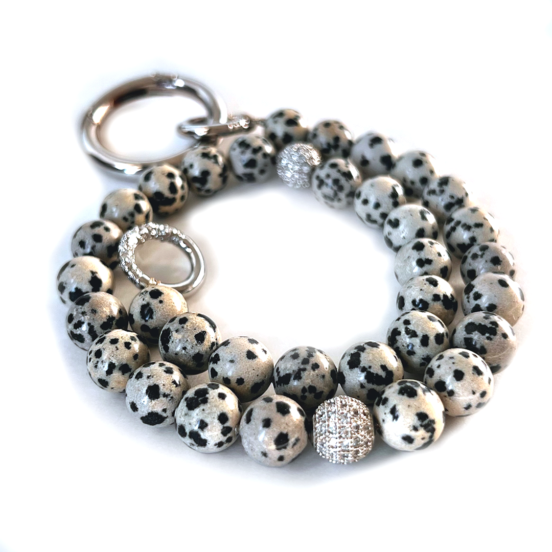MultiWay 33 Natural Dalmatian Jasper Mindfulness Beads