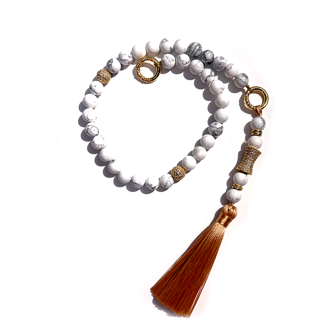 MultiWay 33 Natural Gemstone Mindfulness Tasseled Prayer Beads