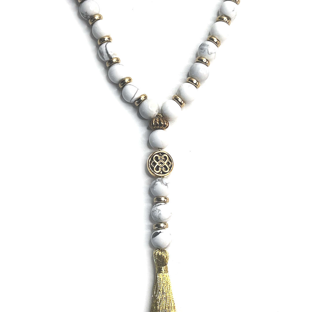 Howlite Prayer Bead b1