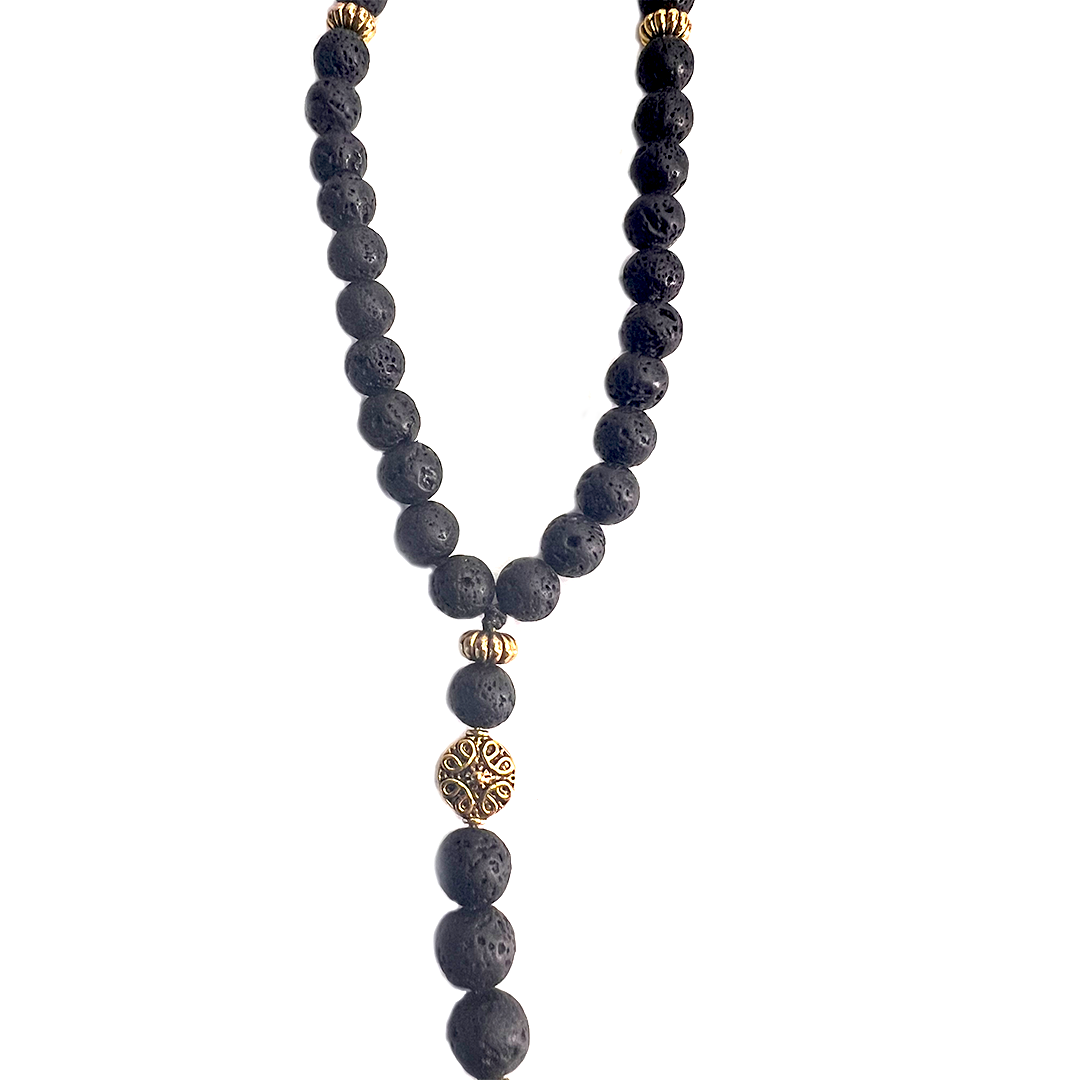 Natural Lava Stone Meditation Bead