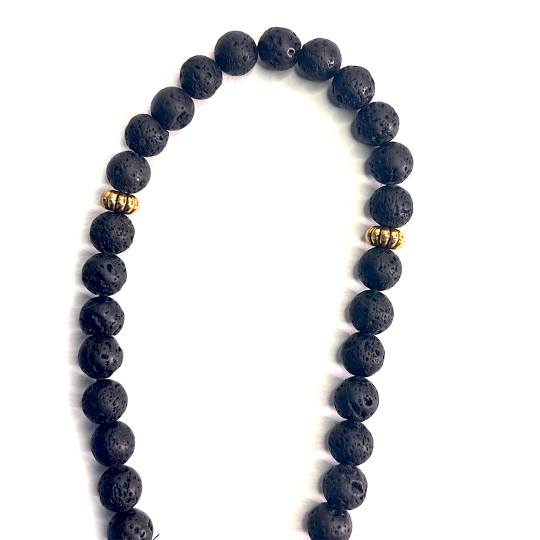 Natural Lava Stone Meditation Bead