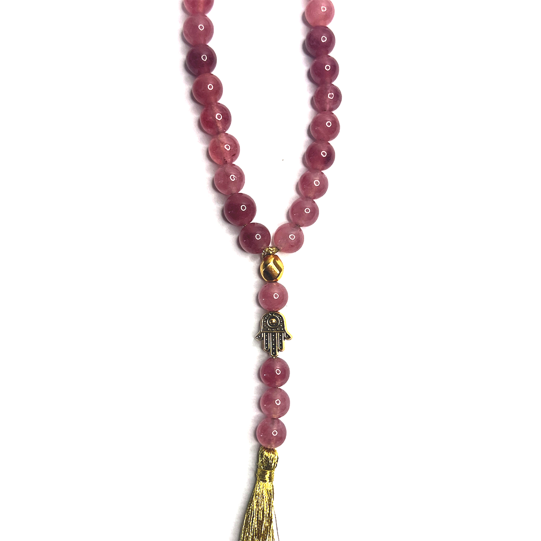 Strawberry Quartz Prayer Bead b1