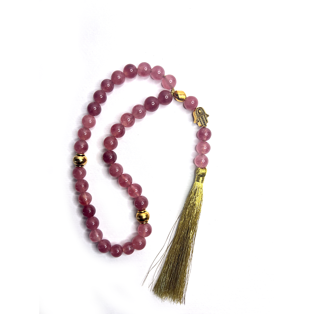 Strawberry Quartz Prayer Bead