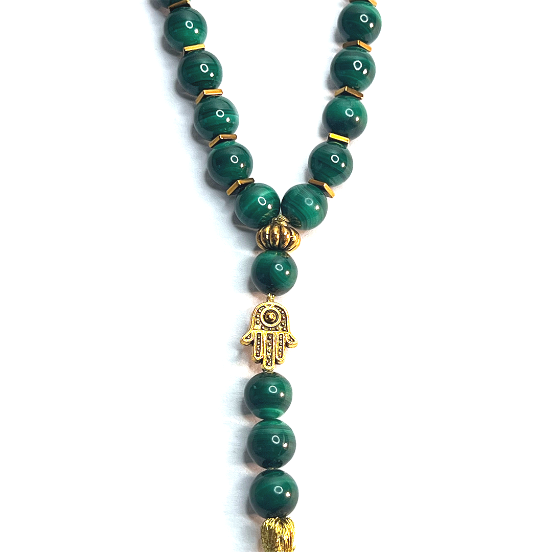 Natural Malachite Meditation Prayer Bead