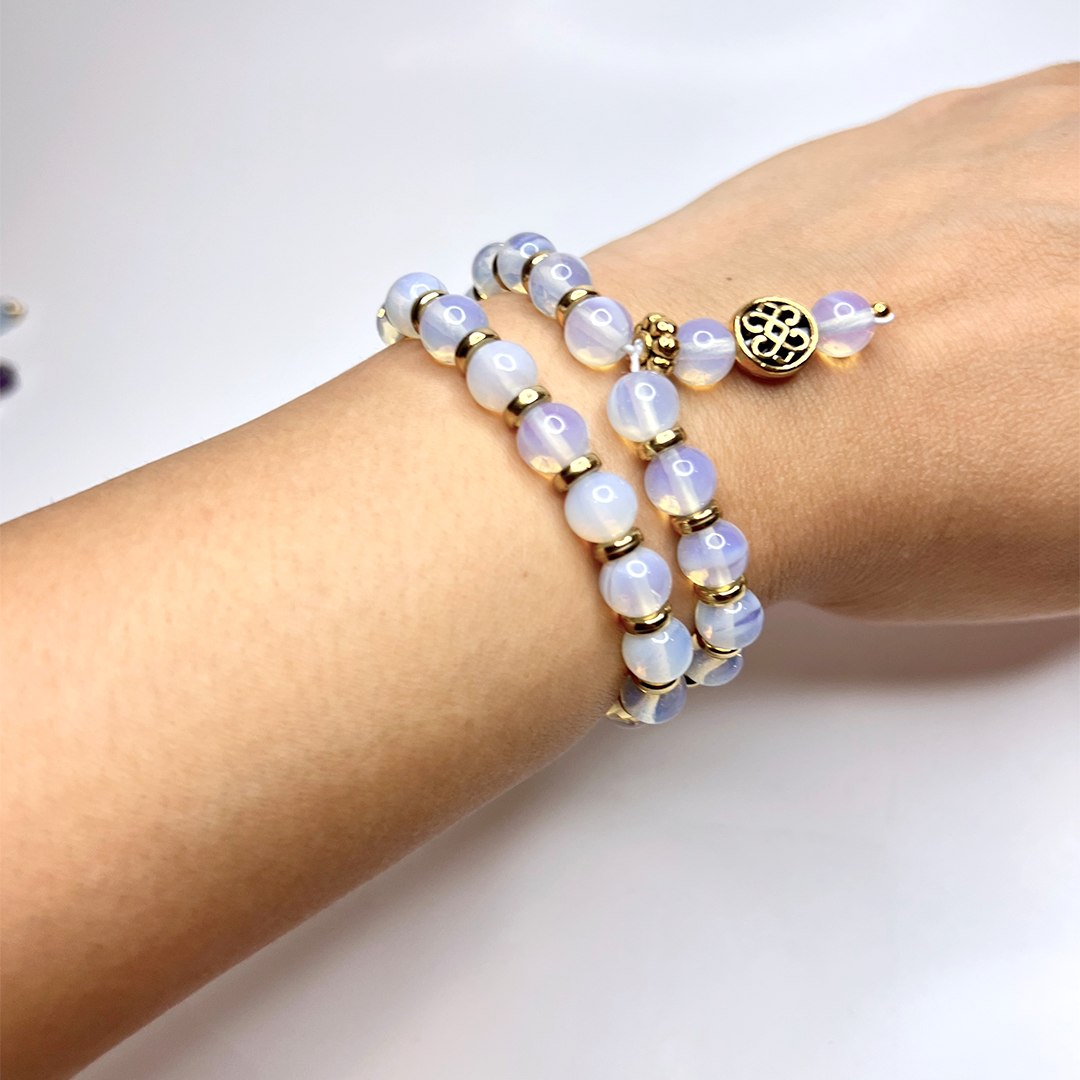 Opalite Meditation Bead Bracelet