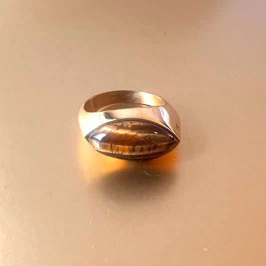 Natural Tiger's Eye AURA Ring: The Aura of Grounded Confidence