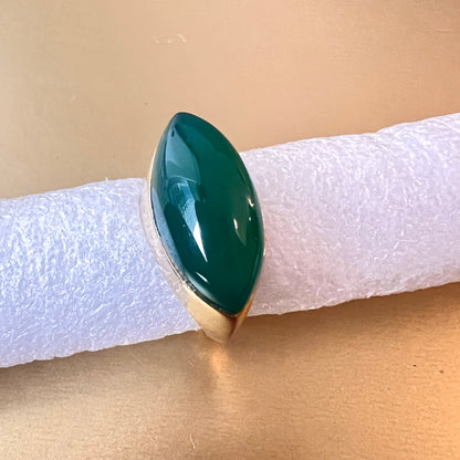 Natural Green Onyx AURA Ring: The Aura of Balance and Renewal