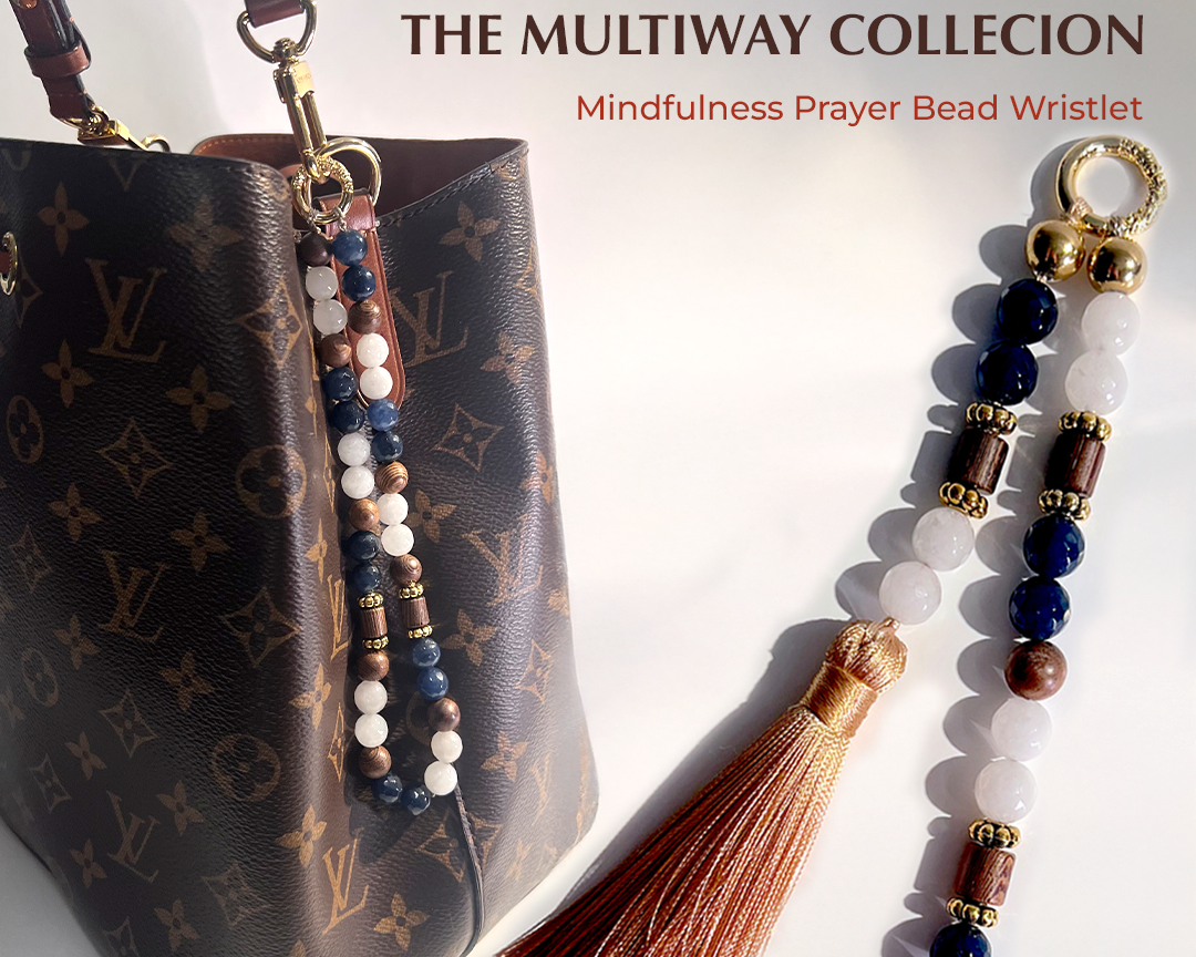 MULTIWAY Natural Gemstone & Wood Mindfulness Bag Charm