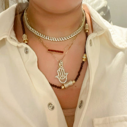 Ancient LARGE Gold Hamsa Hand Charm - Protection