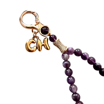 Monogram Amethyst 33 Bead Meditation Loop Wristlet