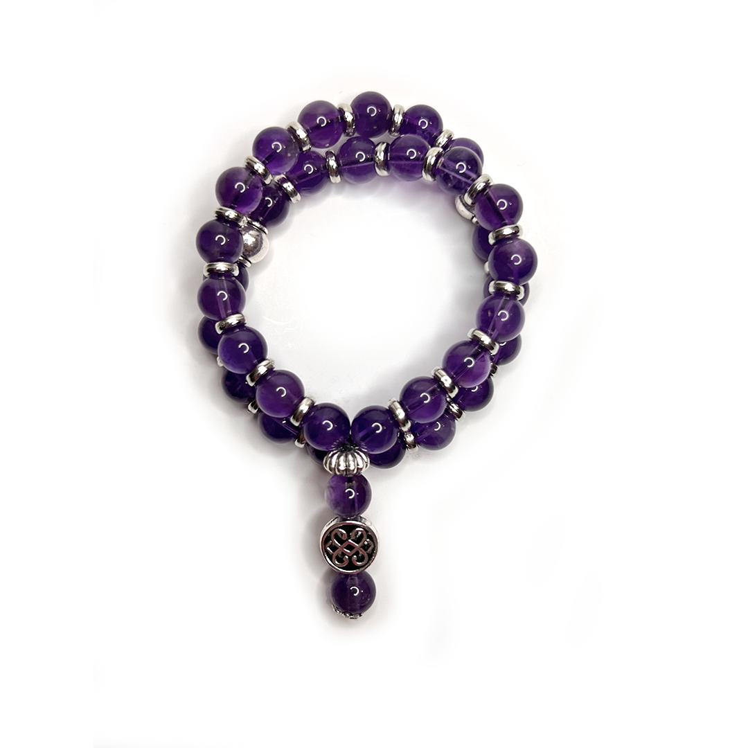 Amethyst Meditation Bead Bracelet