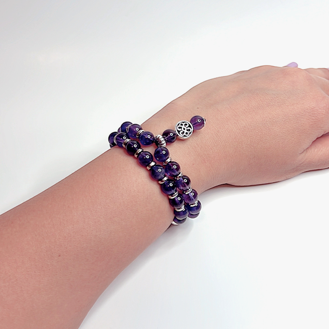 Amethyst Meditation Bead Bracelet