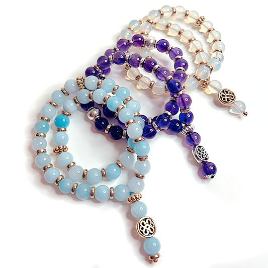 Personalized Spirituality -  Meditation Bead Stretch Double-Wrap Bracelet