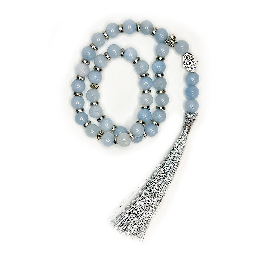 Aquamarine Prayer Bead