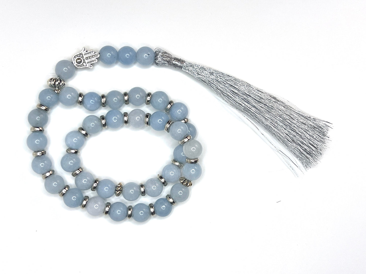 Aquamarine Prayer Bead 