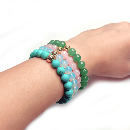 gemstone Gold Bead Sun Bracelet