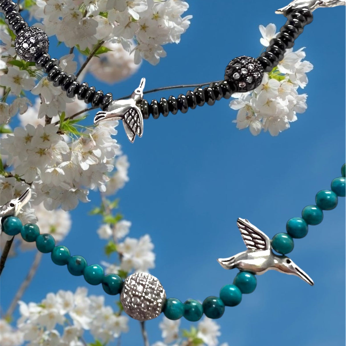 Turquoise Bird of Paradise Necklace- BLOOM COLLECTION
