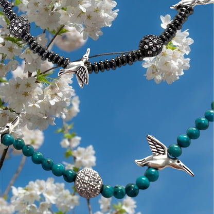 Turquoise Bird of Paradise Necklace- BLOOM COLLECTION