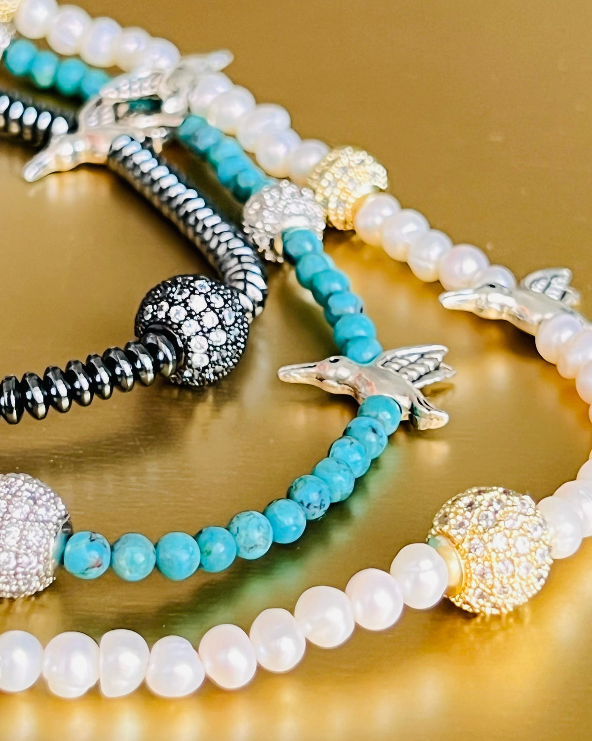 Turquoise Bird of Paradise Necklace- BLOOM COLLECTION