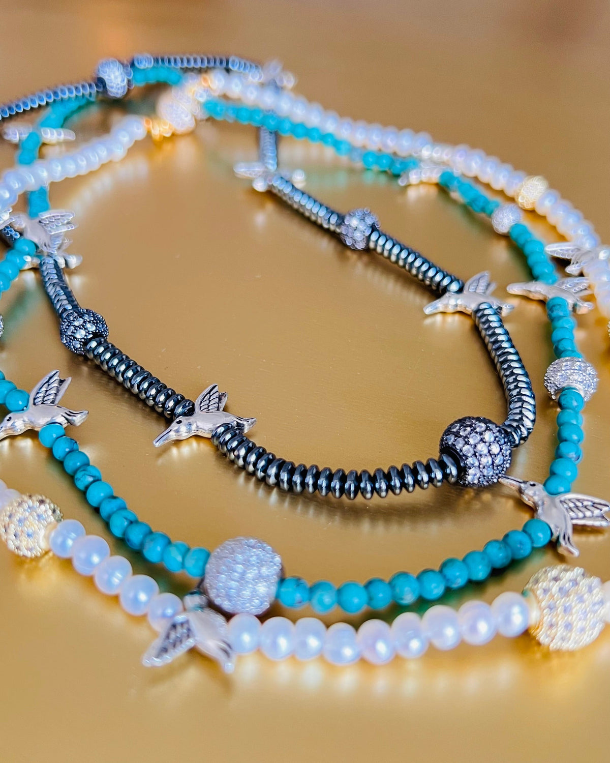 Turquoise Bird of Paradise Necklace- BLOOM COLLECTION