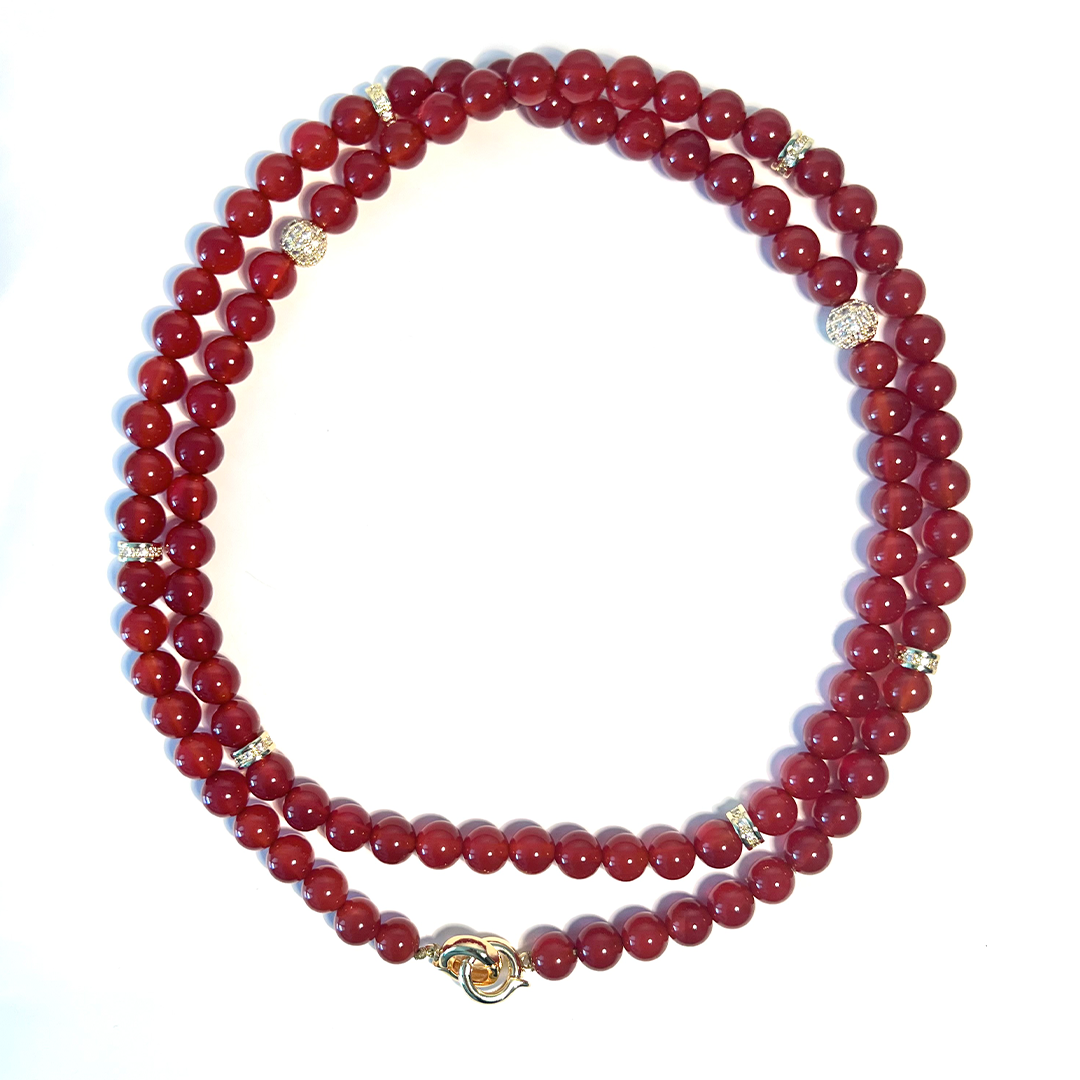 MultiWay Natural Carnelian Mindfulness 99 Bead Necklace