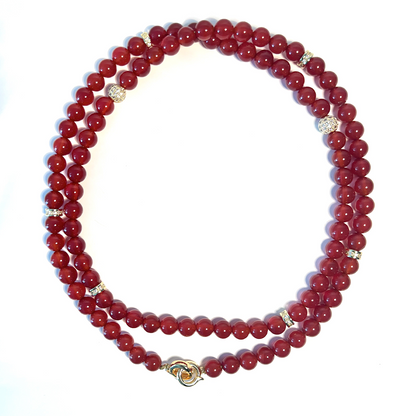 MultiWay Natural Carnelian Mindfulness 99 Bead Necklace
