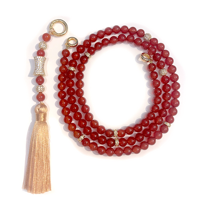 MultiWay Natural Carnelian Mindfulness 99 Bead Necklace