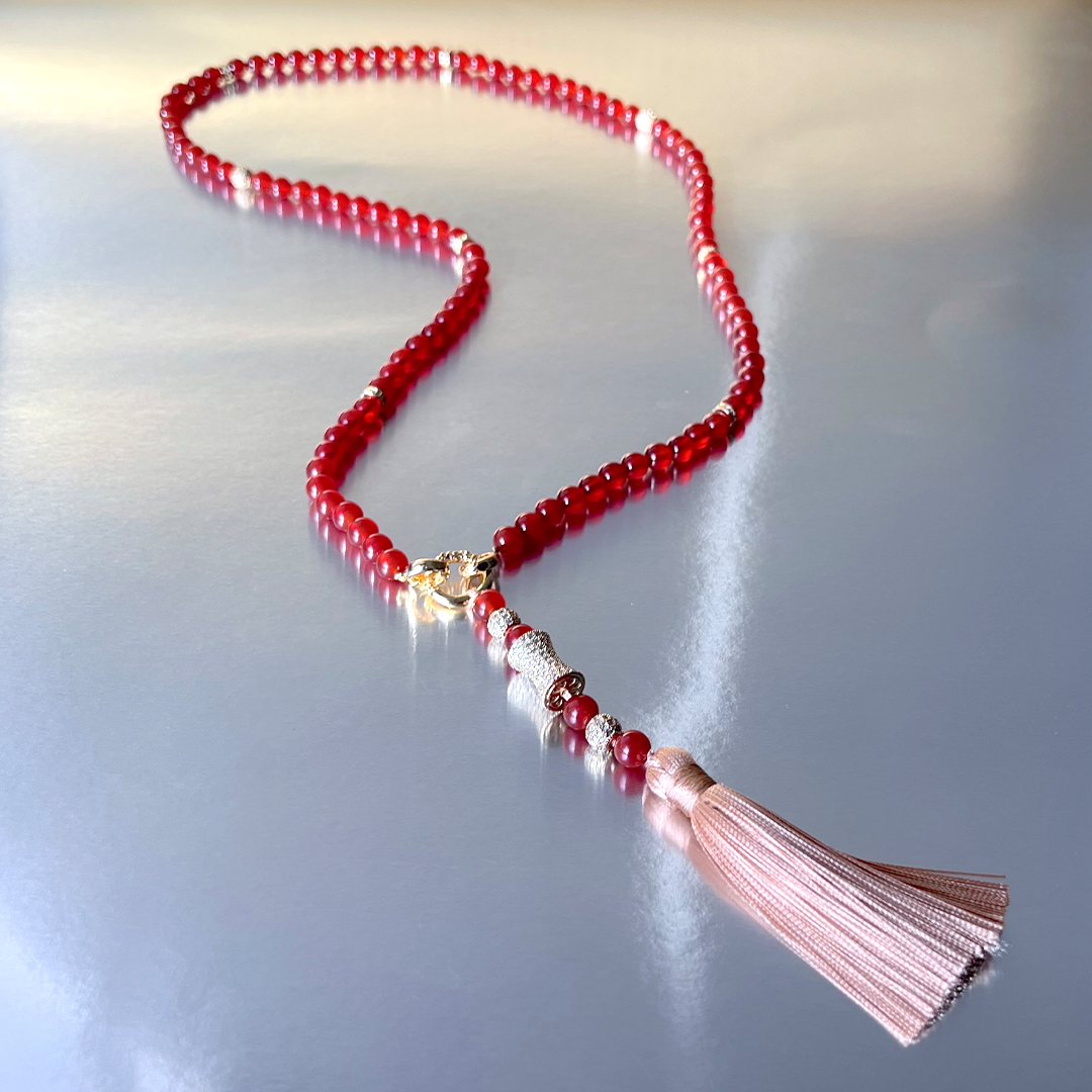 MultiWay Natural Carnelian Mindfulness 99 Bead Necklace
