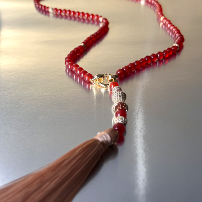 MultiWay Natural Carnelian Mindfulness 99 Bead Necklace