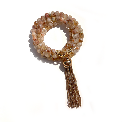 MultiWay Natural Citrine Mindfulness 99 Bead Necklace