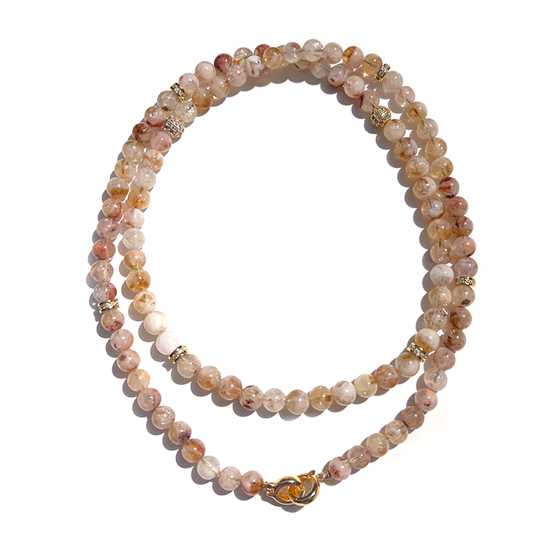 MultiWay Natural Citrine Mindfulness 99 Bead Necklace