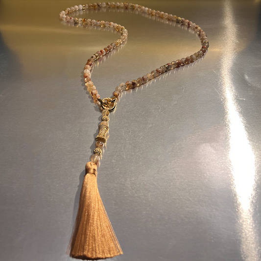 MultiWay Natural Citrine Mindfulness 99 Bead Necklace