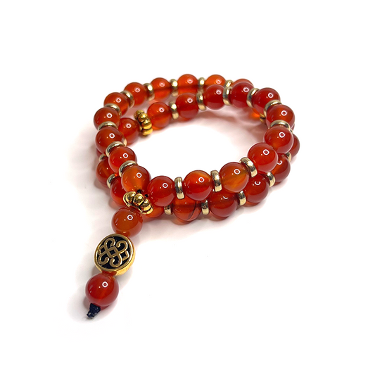 carnelian Prayer Bead bracelet