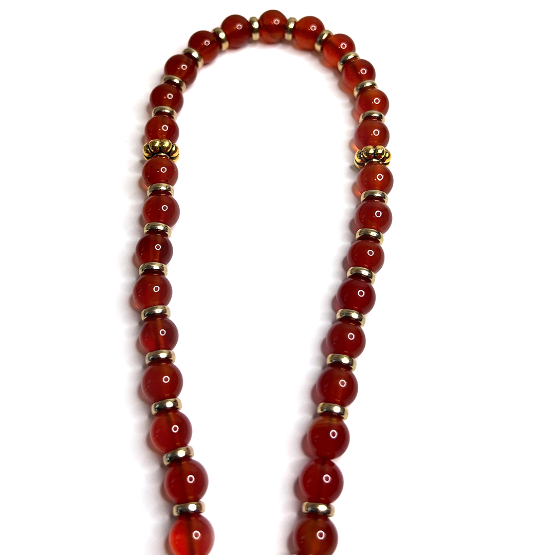 carnelian Prayer Bead bracelet
