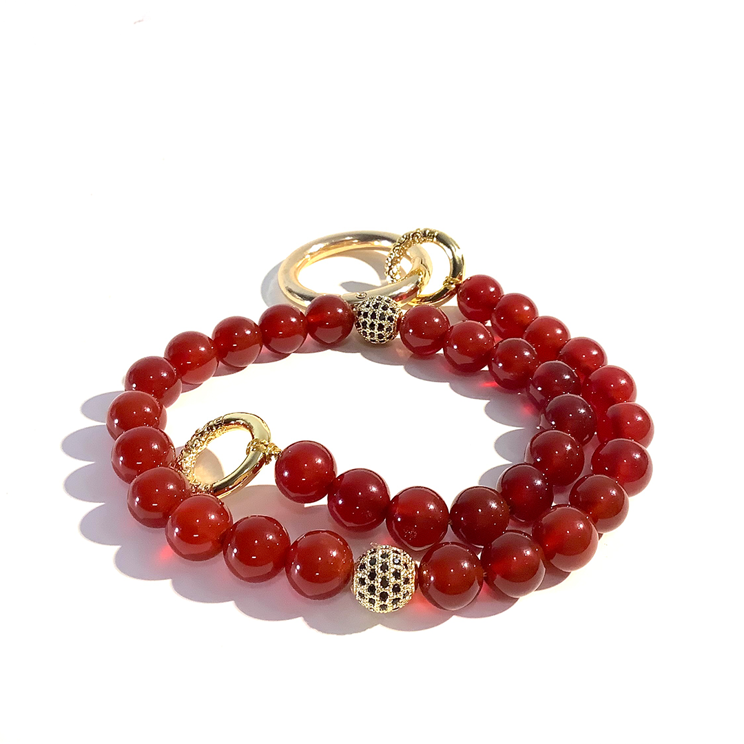 MultiWay 33 Natural Carnelian Mindfulness Beads