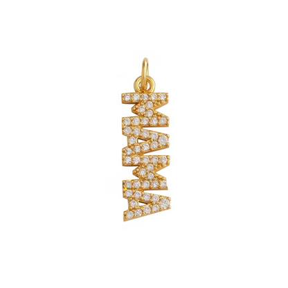 Mama Pave Letter Charm - Unconditional Love