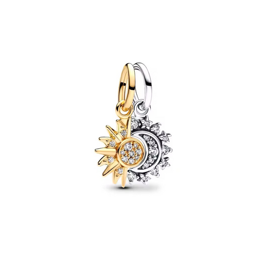 Celestial Sun & Moon Charm Set - Cosmic Alignment