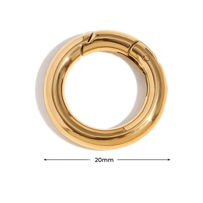 Gold Ring Charm Connector