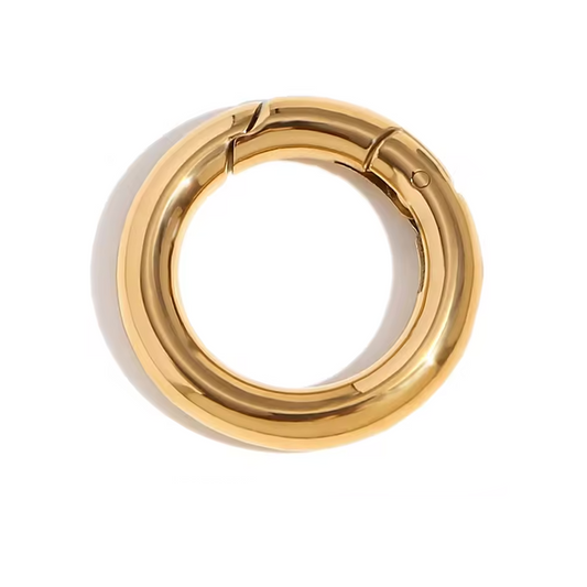 Gold Ring Charm Connector
