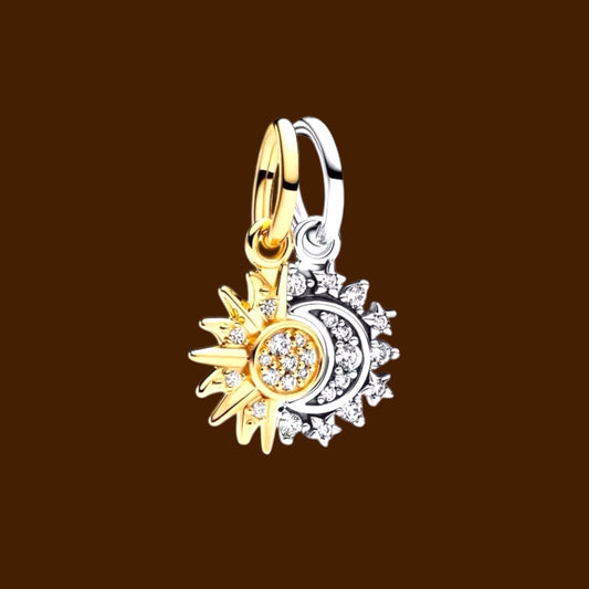 Celestial Sun & Moon Charm Set - Cosmic Alignment