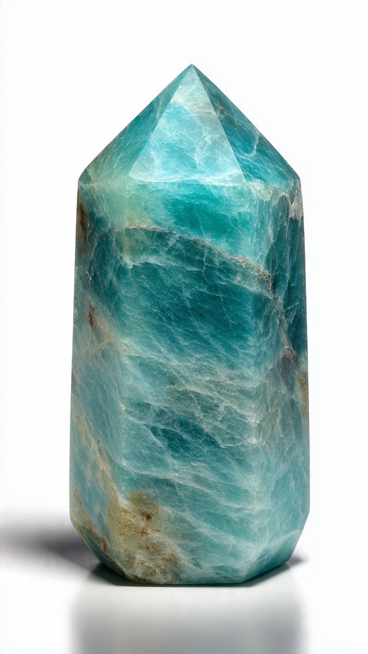 Faceted Amazonite Bead  Necklace- LUXE BLOOM