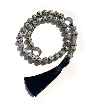 MultiWay 33 Natural Gemstone Mindfulness Tasseled Prayer Beads